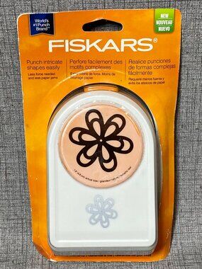 Craft Punch Large Size Floral Frenzy Fiskars 1.9” New in Package Retired
